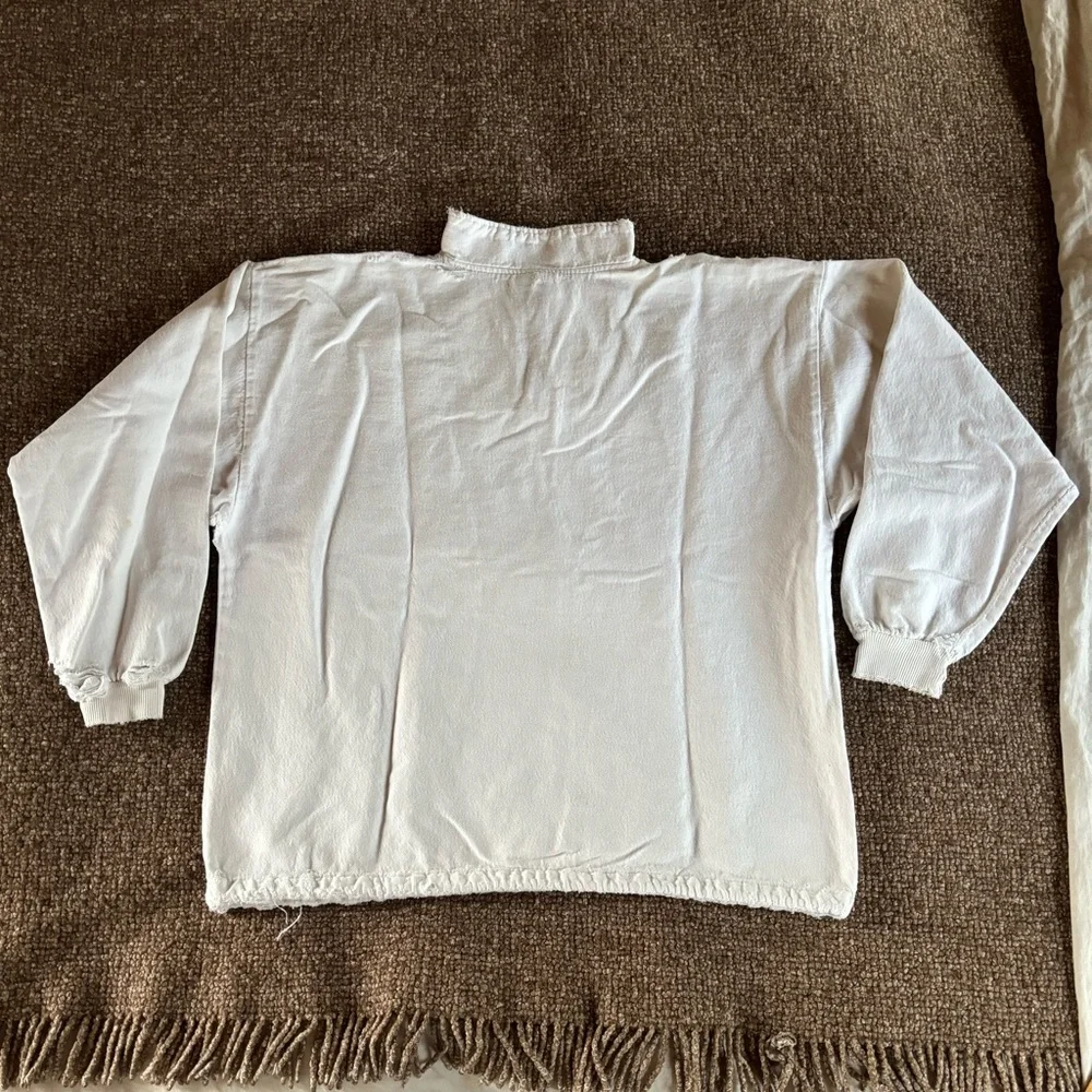 Vintage Distressed Cotton 1/4 Zip Pullover - Picture 8 of 14